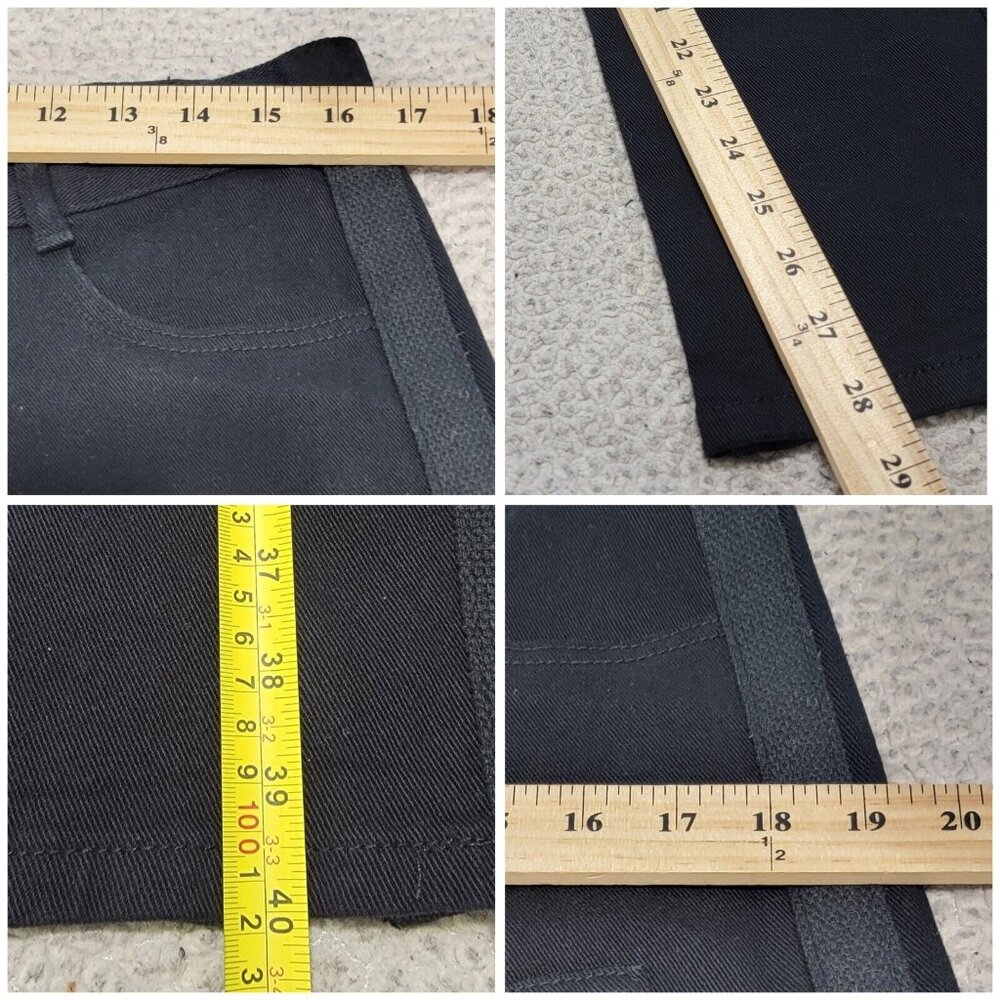 TwillMkt Black Pants Buckle Straps Flat Front Zipped Hem Size 32 NWT - Picture 9 of 11
